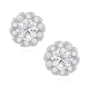 Cercei argint cu pietre DiAmanti Z1344E_W-DIA (Argint 925‰ 1,6 g.)